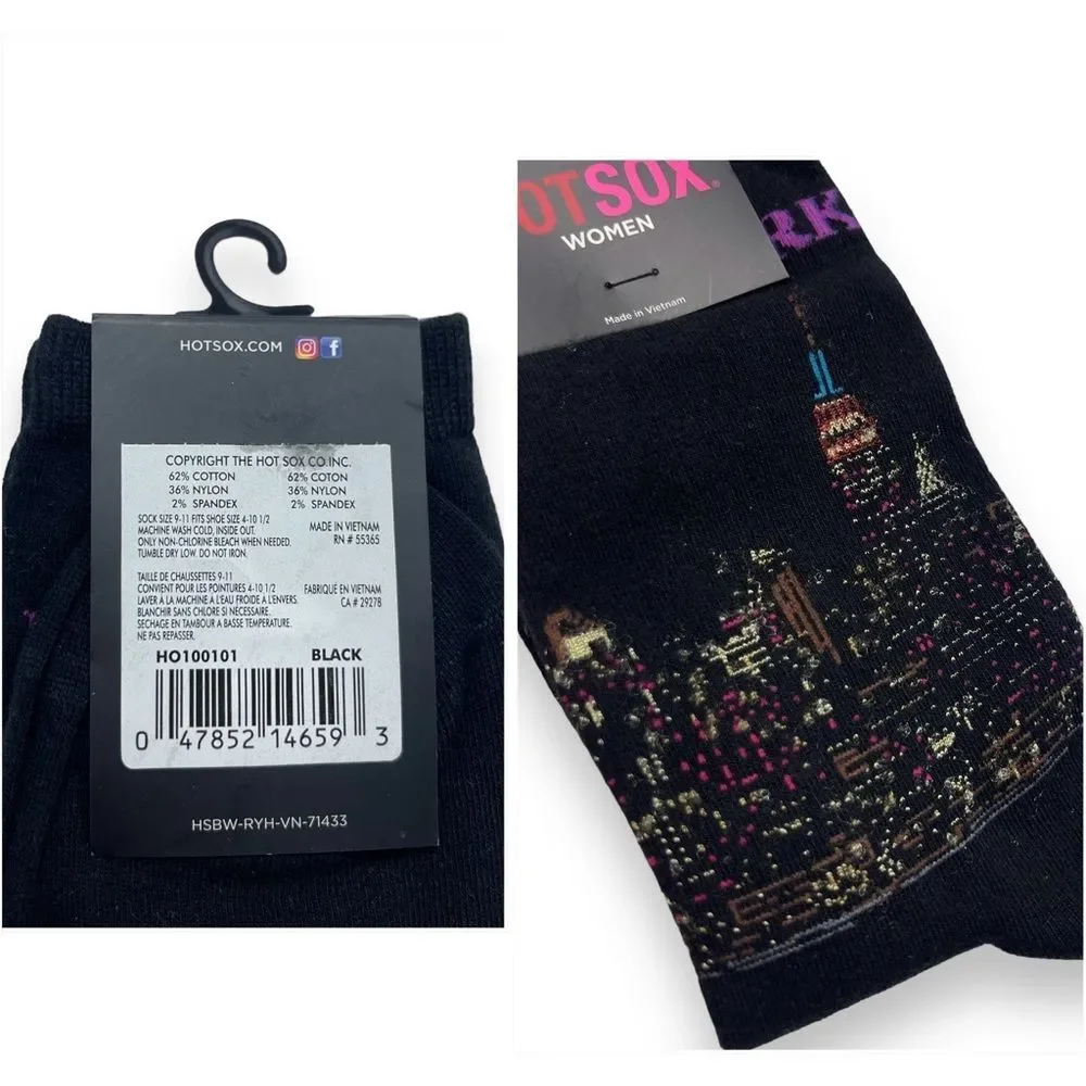 🆕 2 Pair Eggs Avocado Toast Socks & New York City Skyline Graphic Novelty Socks